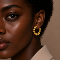 Floral Hoop Earrings