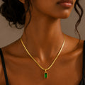 Emerald Pendant Necklace