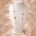 Collier Long Trèfle Pastel