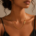 Grace Side Cross Necklace